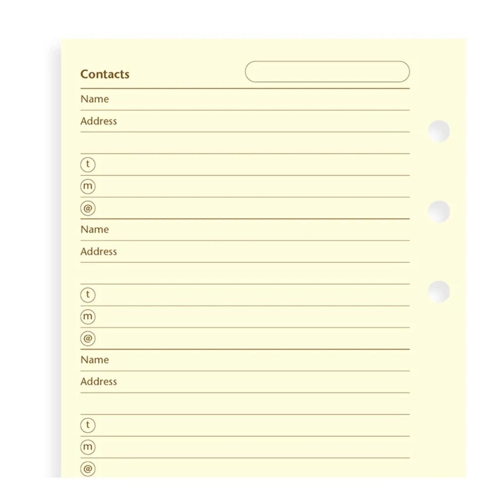 Filofax Personal Contacts Cotton Cream Diary Refill 130253 - Image 3