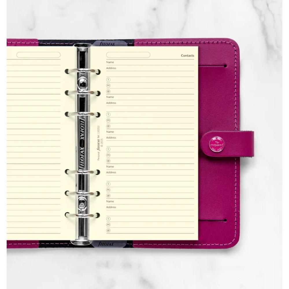Filofax Personal Contacts Cotton Cream Diary Refill 130253 - Image 4