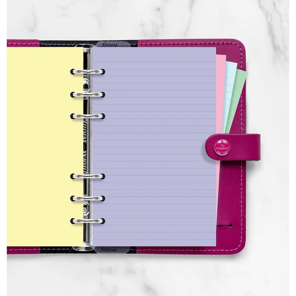 Filofax Personal Assorted Coloured Notepaper Plain & Ruled Refill 130502