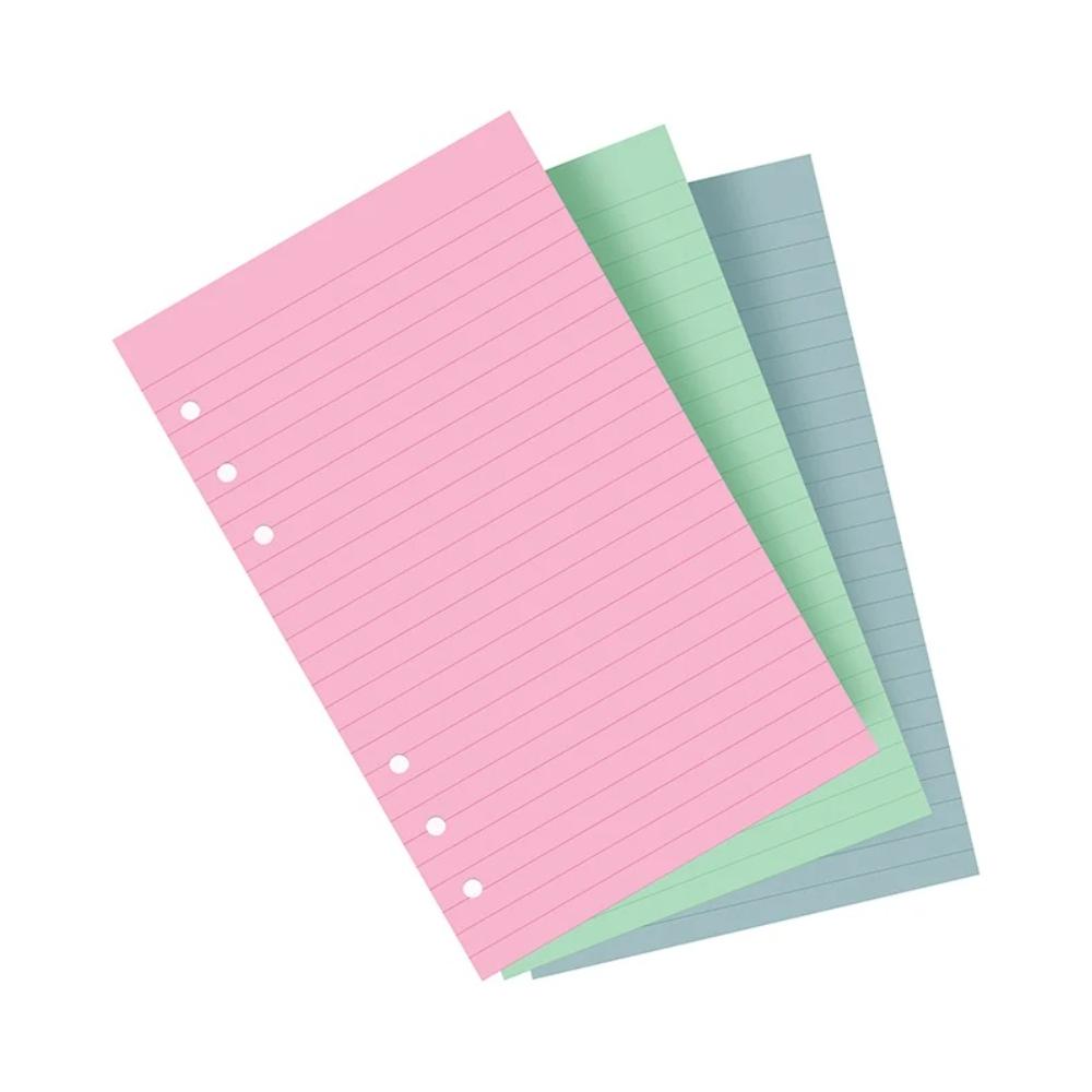 Filofax Personal Fashion Coloured Notepaper Ruled Refill 130507