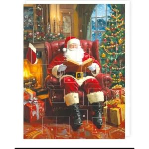 Tracks Traditional Advent Calendar Santa by the Fireplace NO CHOCS/TREATS