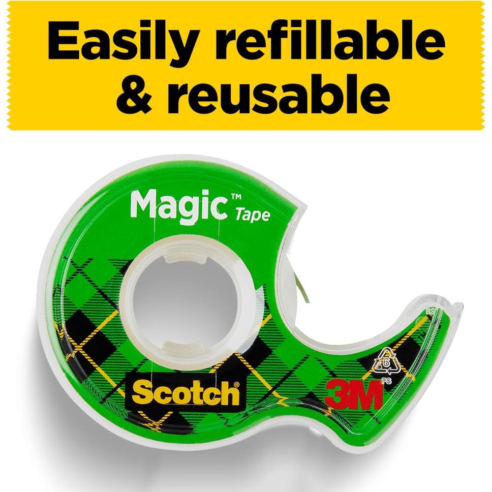 Scotch Magic Invisible Tape, Refill Rolls, 19 mm x 25 m - Various Pack Sizes - Image 3