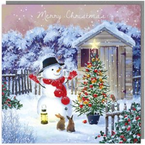Tracks Charity Christmas Cards Snowman & Festive Friends Design Pack of 5 Cards